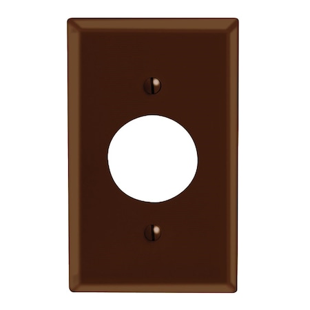 Leviton 1-Gang Smooth Plastic Single Outlet Wall Plate, Brown 001-85004